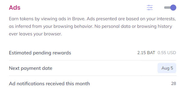 Brave bloquer débloquer un site
